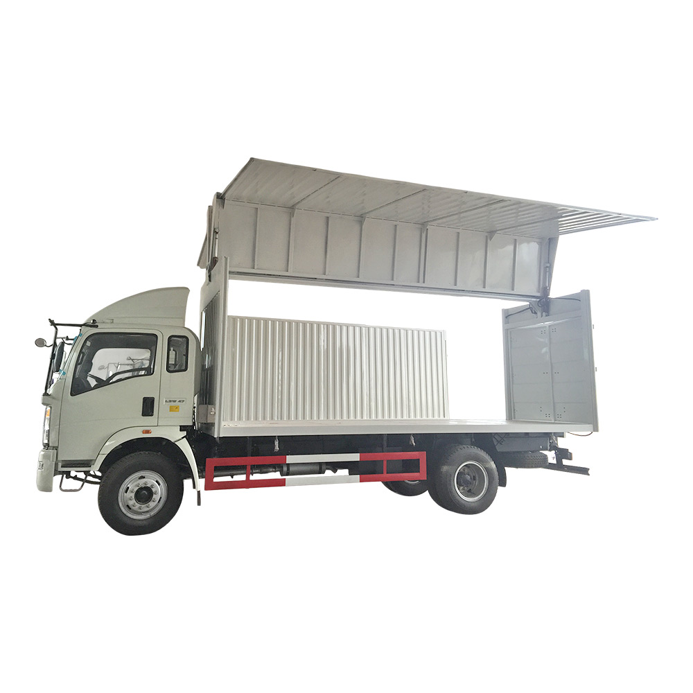 Camion l&eacute;ger de bo&icirc;te d'aile de SINOTRUK HOWO 4X2 5T 3
