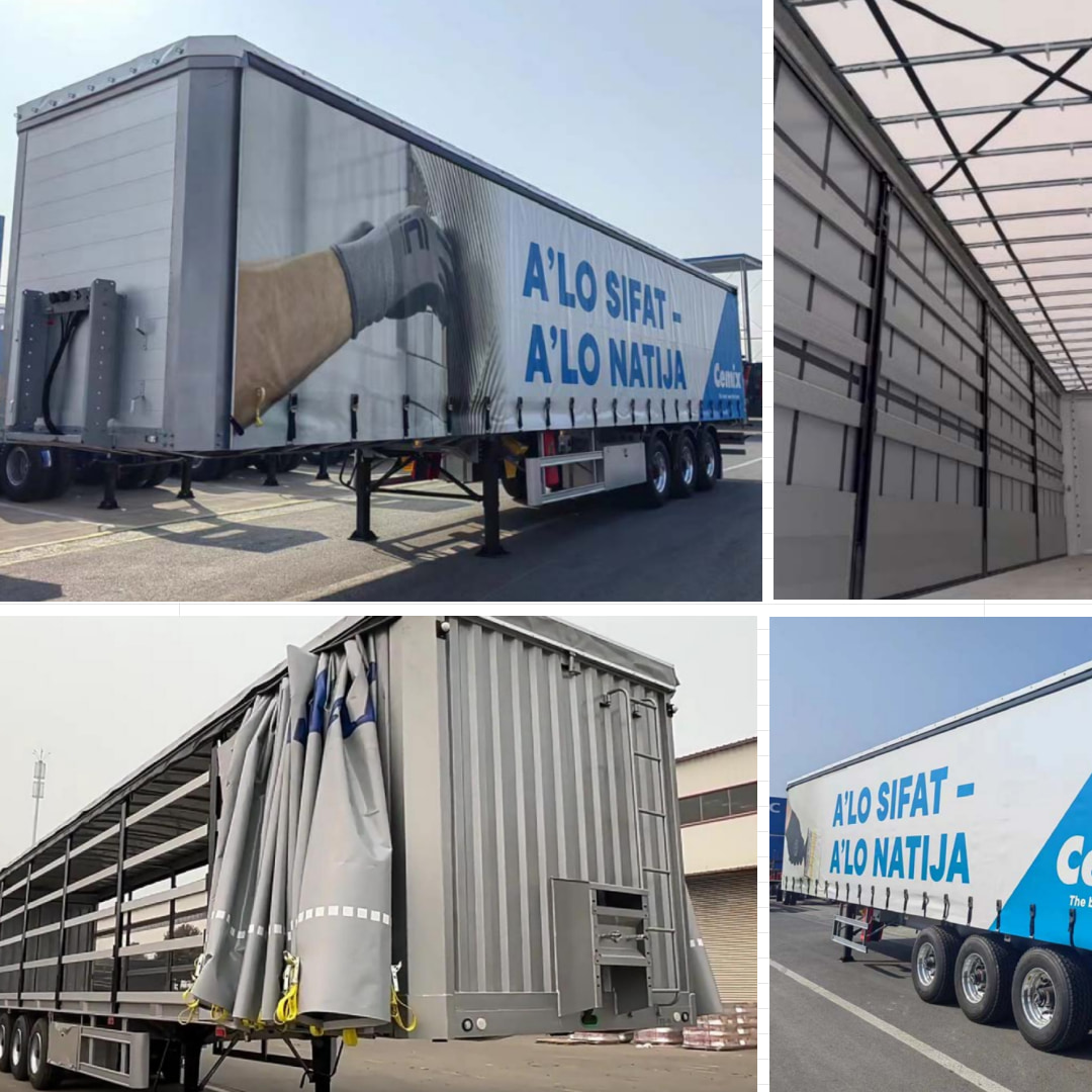 Remorque de rideau CIMC 3 ASSLES 40T pour l'Alg&eacute;rie