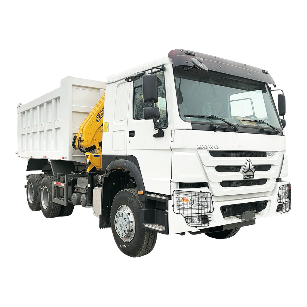 Camion à benne basculante Sinotruk Howo 6x4 avec grue 