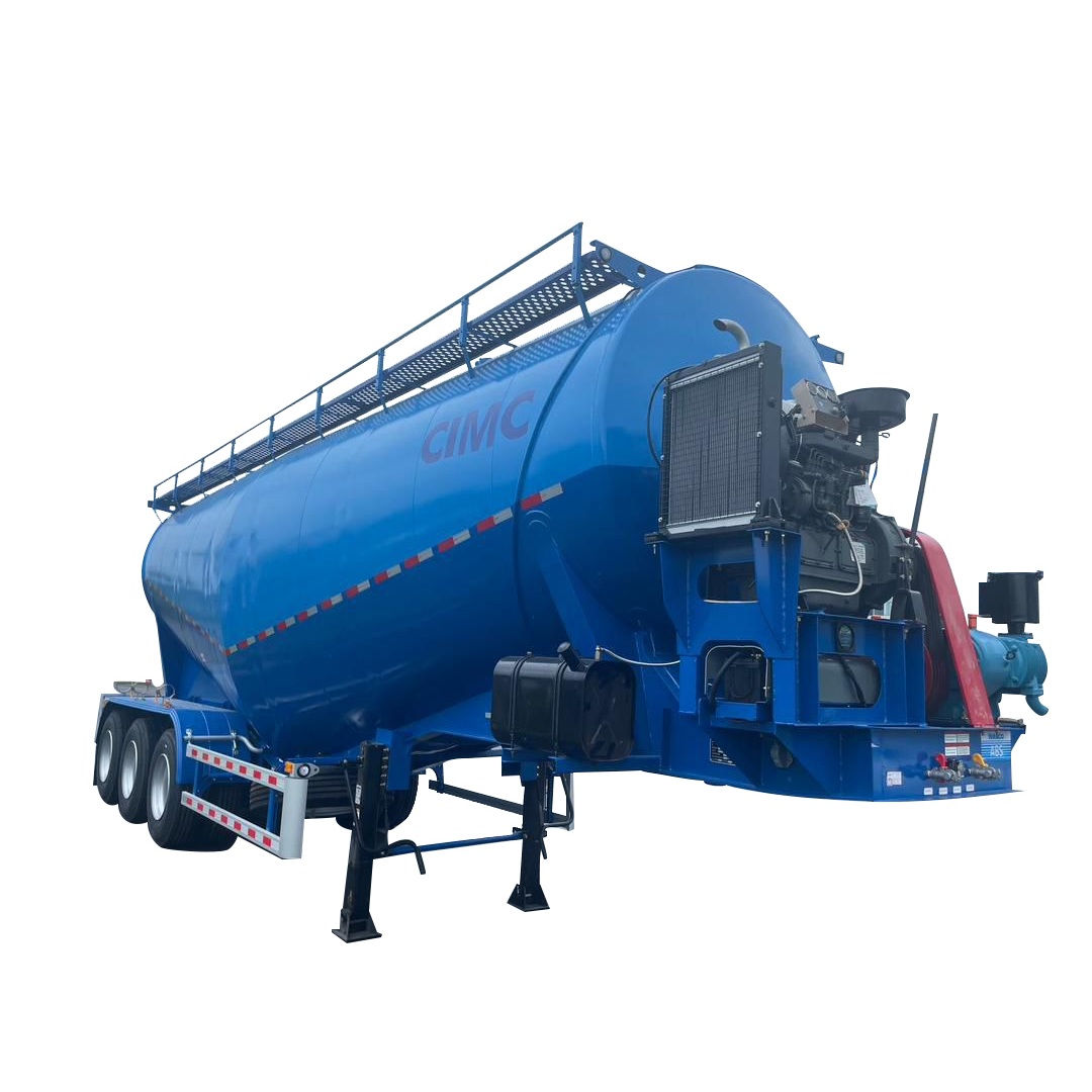 Remorque de r&eacute;servoir de ciment en vrac CIMC 3 essieux 45 cbm