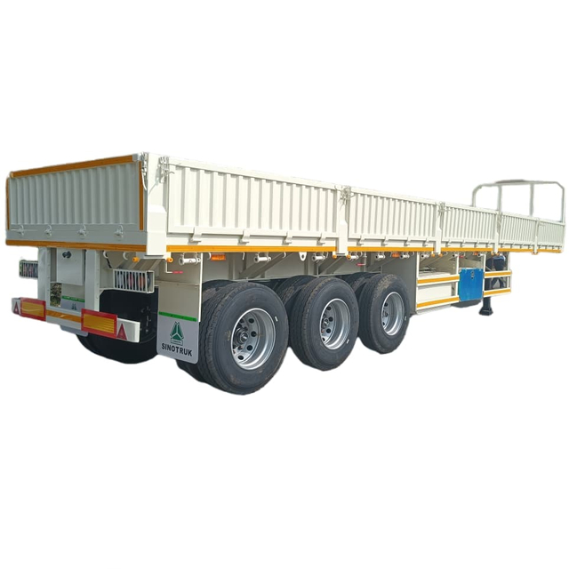 Remorque à flanc latéral CIMC 3 essieux 60T 600 mm pour l'Algérie 
