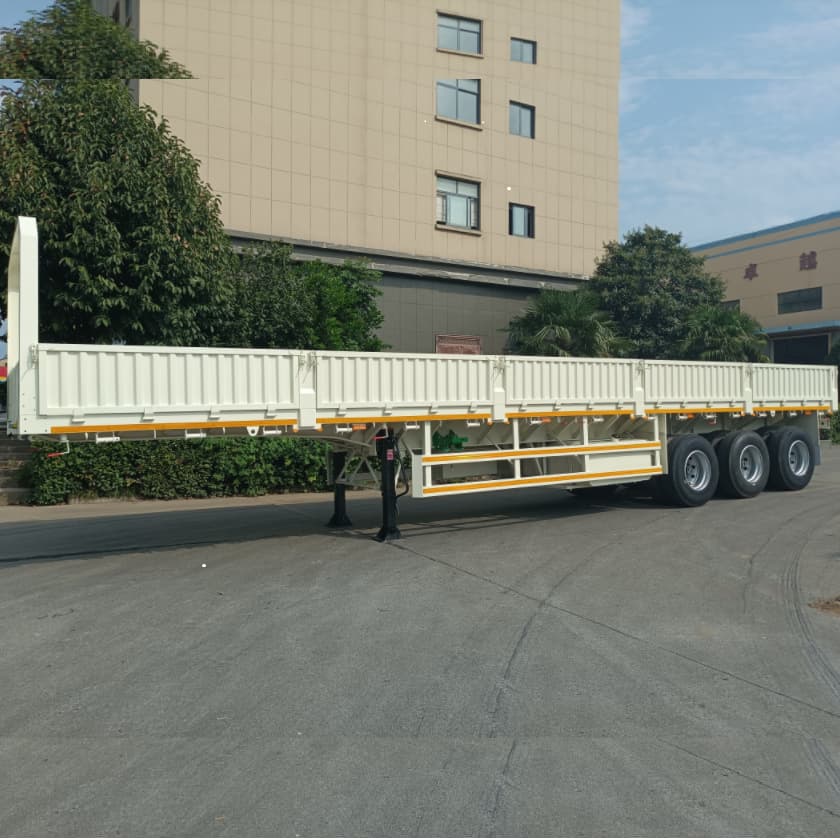 Remorque &agrave; flanc lat&eacute;ral CIMC 3 essieux 60T 600 mm pour l'Alg&eacute;rie 