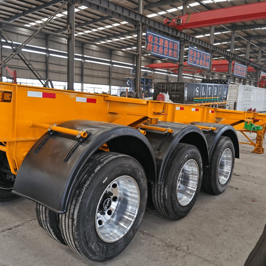 Semi-remorque terminal squelettique de conteneur de 3 essieux 40FT 5
