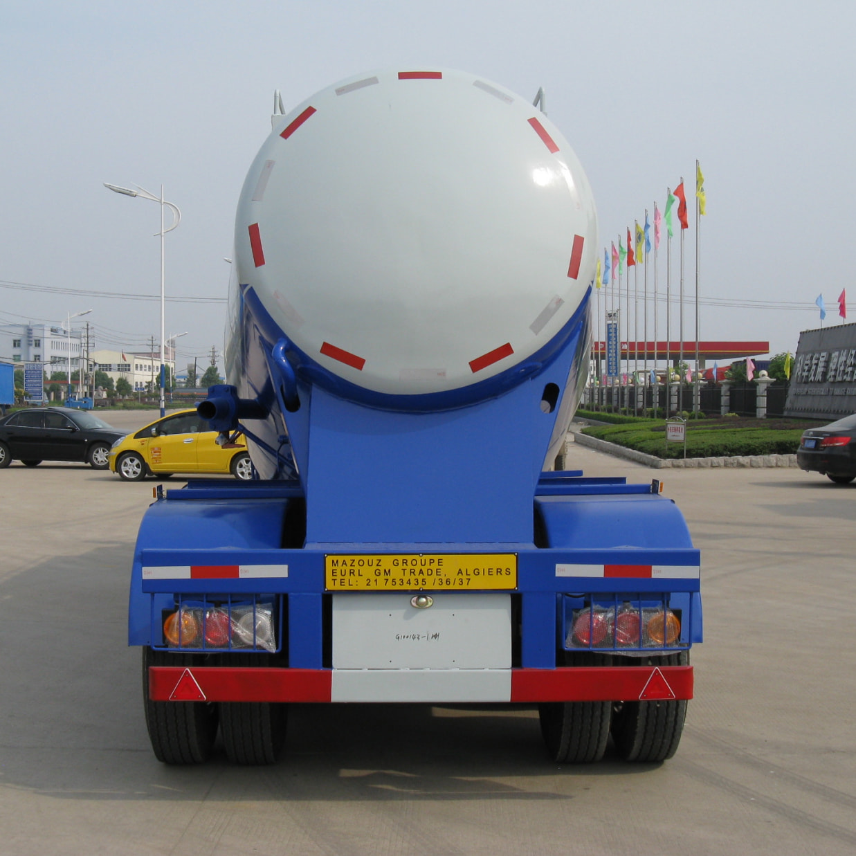 Remorque de r&eacute;servoir de ciment en vrac CIMC 3 essieux 45 cbm