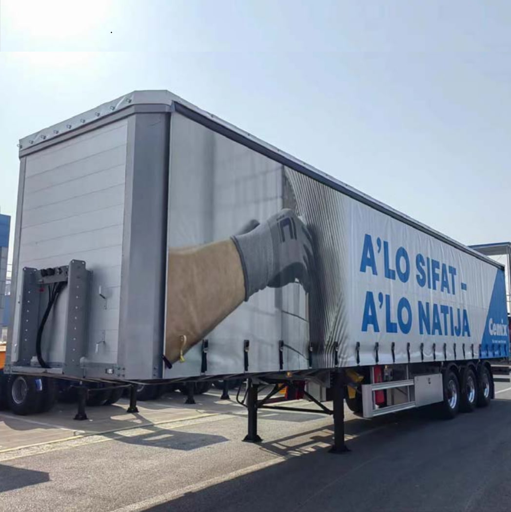 Randonnée de rideau CIMC 3 essieux 20T 40ft pour l'Algérie