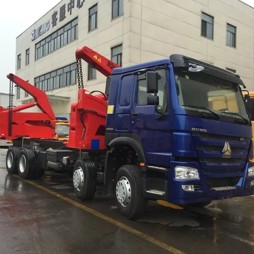 Camion-grue à levage latéral SINOTRUK HOWO 8X4 pour 20GP
