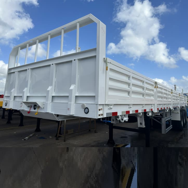 Remorque &agrave; flanc lat&eacute;ral CIMC 3 essieux 600 mm pour l'Alg&eacute;rie