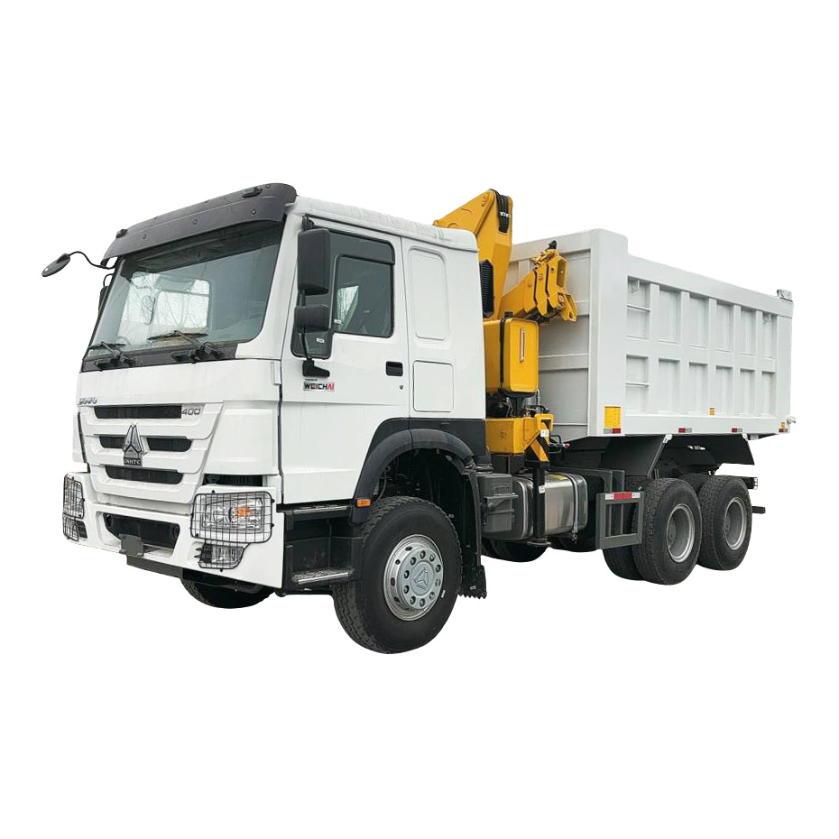 Camion à benne basculante Sinotruk Howo 6x4 avec grue 