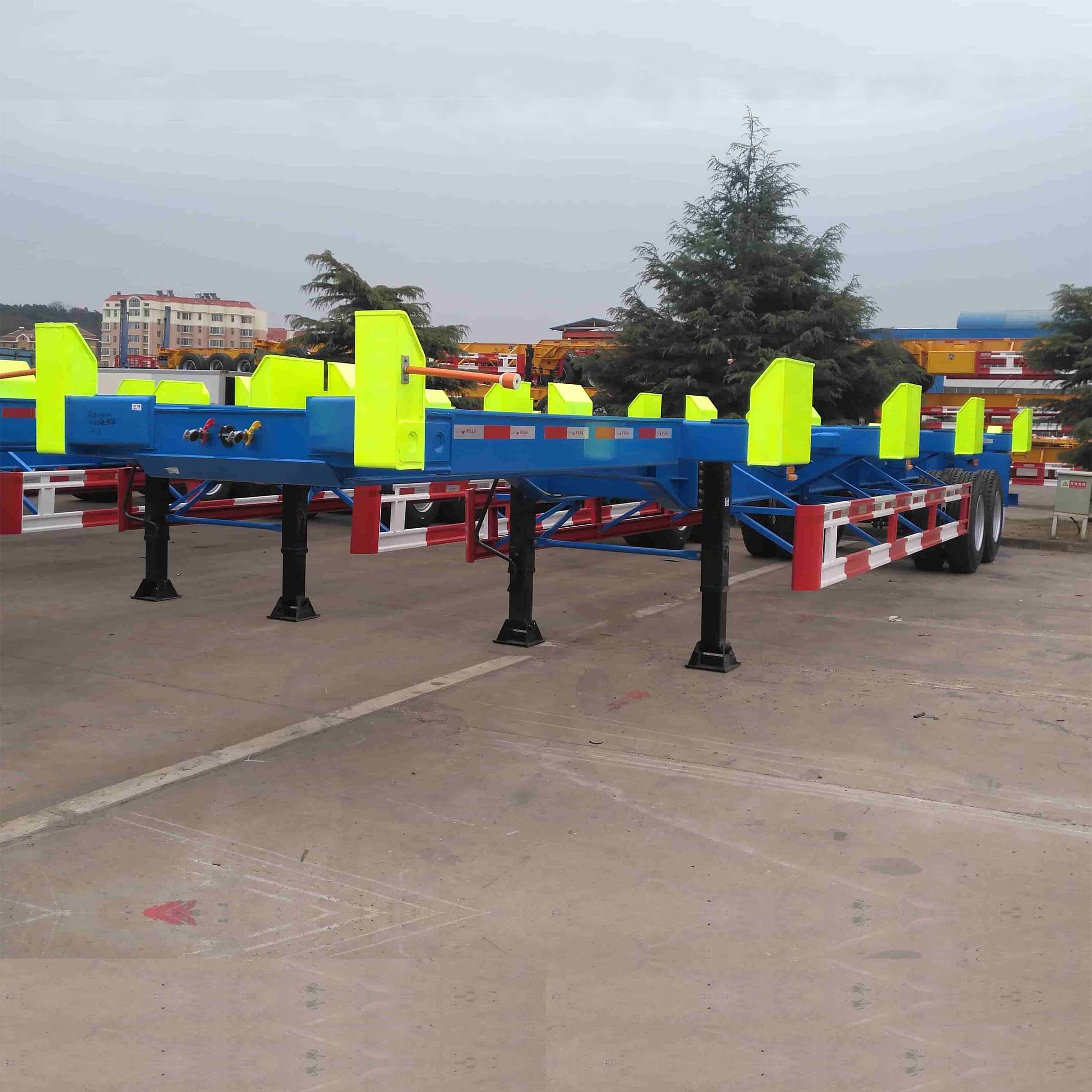Semi-remorque terminal squelette de conteneur à 2 essieux 40 pieds