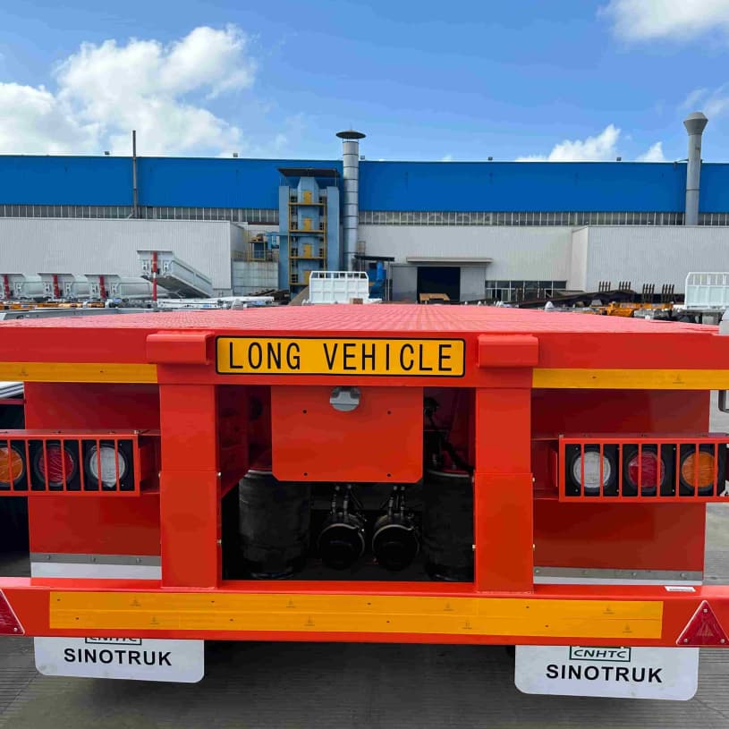 Remorque de conteneur &agrave; plat CIMC 3 essieux 60T