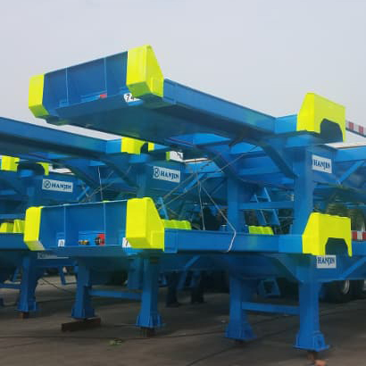 Semi-remorque terminal squelette de conteneur à 2 essieux 40 pieds