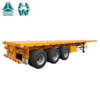 Remorque plateau CIMC 3 essieux 40T en stock pour conteneurs