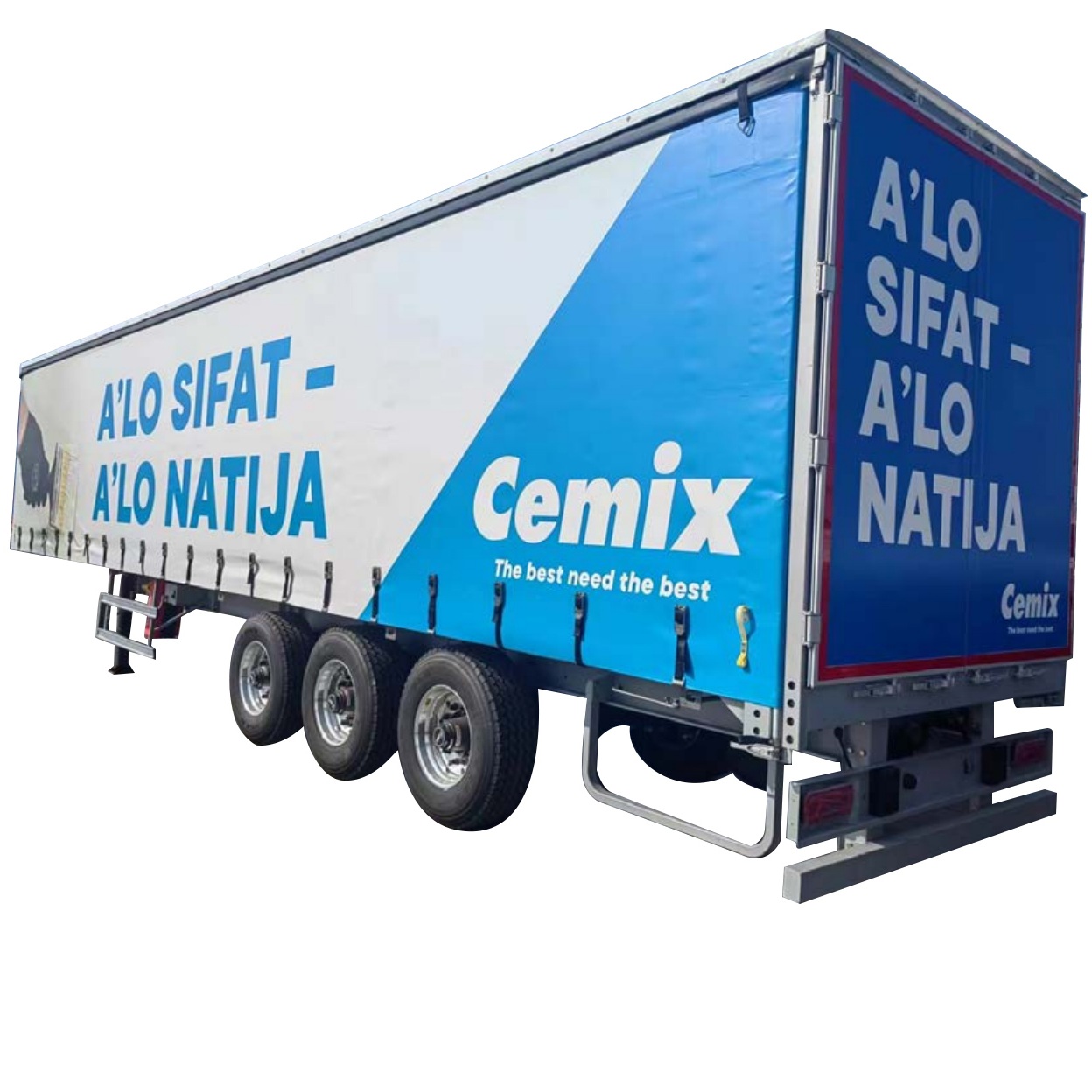 Remorque de rideau CIMC 3 ASSLES 40T pour l'Alg&eacute;rie