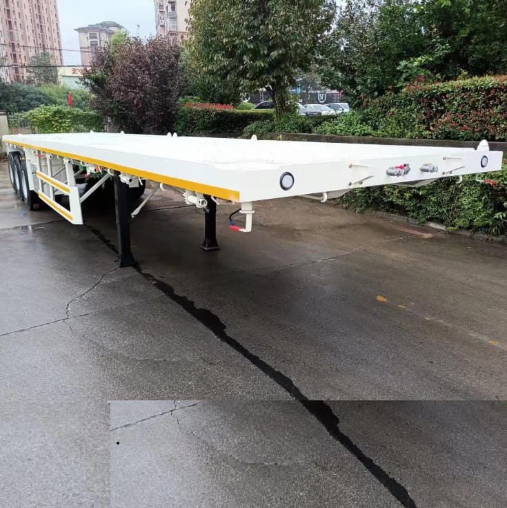 CIMC 3 essieux 40t remorque à plat en stock pour les récipients 6